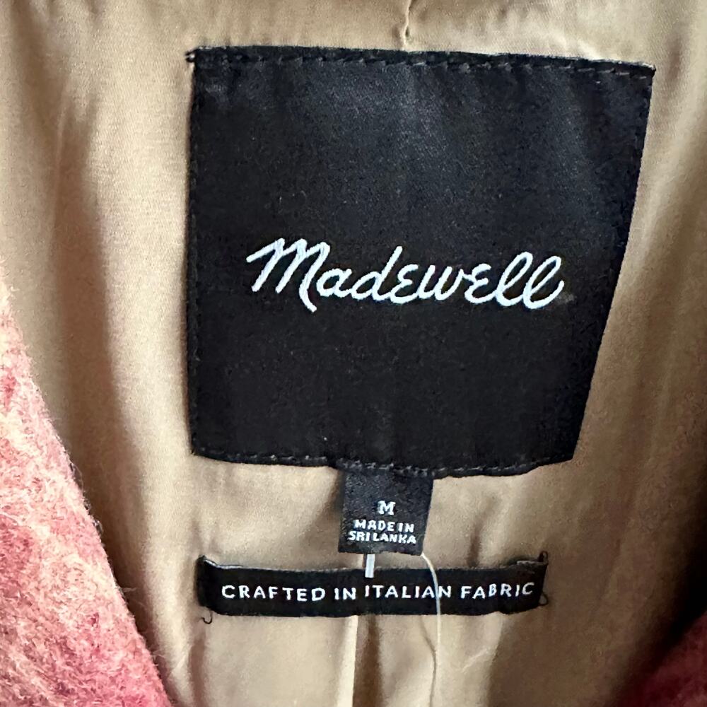 Madewell Brushed Double-Breasted Short Coat in Dorinda Plaid Wool Alpaca NWT - Picture 7 of 10